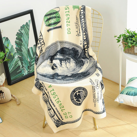 Sand-proof dollar euro beach towel